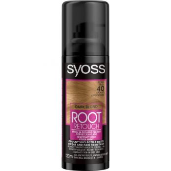 Spray pentru Vopsirea Temporara a Radacinilor - Schwarzkopf Syoss Dark Blond Root Retouch Cover Spray, blond inchis, 120 ml la reducere