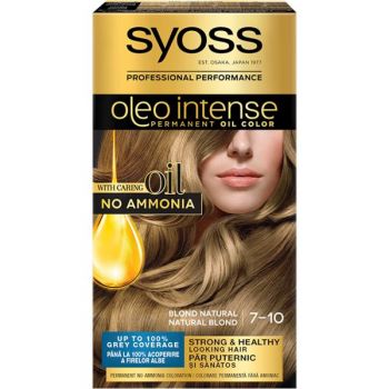 Vopsea de Par Demi-permanenta - Syoss Professional Performance Oleo Intense Permanent Oil Color, nuanta 7-10 Blond Natural