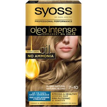 Vopsea de Par Demi-permanenta - Syoss Professional Performance Oleo Intense Permanent Oil Color, nuanta 7-10 Blond Natural de firma originala