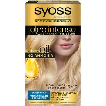 Vopsea de Par Demi-permanenta - Syoss Professional Performance Oleo Intense Permanent Oil Color, nuanta 9-10 Blond Luminos de firma originala