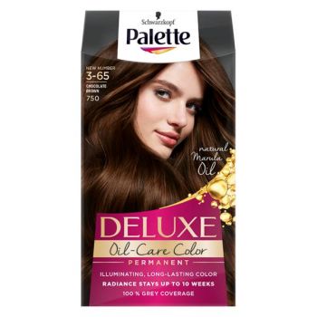 Vopsea de Par Permanenta - Schwarzkopf Palette Deluxe Oil-Care Color Permanent, nuanta 3-65 (750) Chocolate Brown ieftina