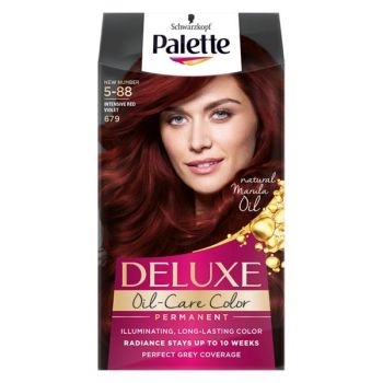 Vopsea de Par Permanenta - Schwarzkopf Palette Deluxe Oil-Care Color Permanent, nuanta 5-88 (679) Intensive Red Violet