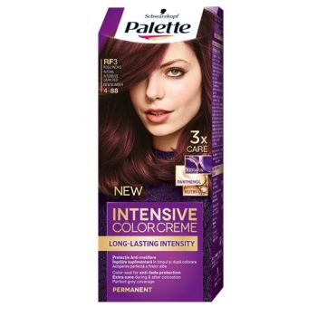 Vopsea de Par Permanenta - Schwarzkopf Palette Intensive Color Creme Long-Lasting Intensity Permanent, nuanta 4-88 (RF3) Rosu Inchis Intens de firma originala