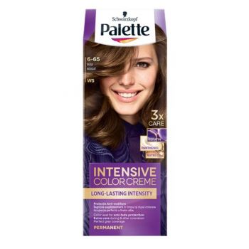 Vopsea de Par Permanenta - Schwarzkopf Palette Intensive Color Creme Long-Lasting Intensity Permanent, nuanta 6-65 (W5) Nuga