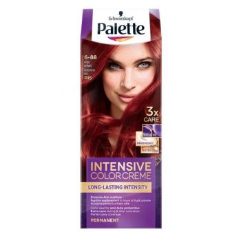 Vopsea de Par Permanenta - Schwarzkopf Palette Intensive Color Creme Long-Lasting Intensity Permanent, nuanta 6-88 (RI5) Rosu Aprins ieftina