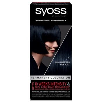 Vopsea de Par Permanenta - Syoss Professional Performance Permanent Coloration Baseline, nuanta 1_4 Blue Black de firma originala