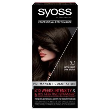 Vopsea de Par Permanenta - Syoss Professional Performance Permanent Coloration Baseline, nuanta 3_1 Dark Brown