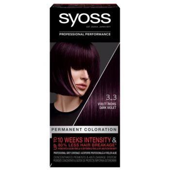 Vopsea de Par Permanenta - Syoss Professional Performance Permanent Coloration Baseline, nuanta 3_3 Dark Violet ieftina