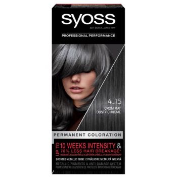 Vopsea de Par Permanenta - Syoss Professional Performance Permanent Coloration Baseline, nuanta 4_15 Dusty Chrome la reducere