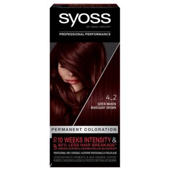 Vopsea de Par Permanenta - Syoss Professional Performance Permanent Coloration Baseline, nuanta 4_2 Mahogany Brown de firma originala