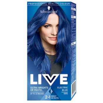 Vopsea de Par - Schwarzkopf Live Ultra 2 in 1 Brights or Pastel, nuanta 095 Electric Blue de firma originala