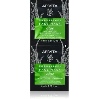 Apivita Express Beauty Moisturizing Face mask Aloe mască hidratantă răcoritoare faciale