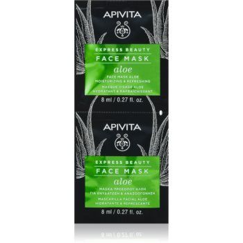 Apivita Express Beauty Aloe mască hidratantă răcoritoare faciale