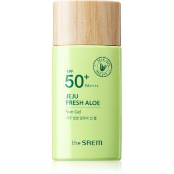 The Saem Jeju Fresh Aloe Sun gel pentru plaja cu aloe vera ieftina