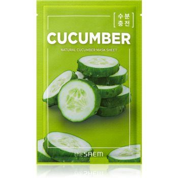 The Saem Natural Mask Sheet Cucumber Masca hidratanta cu efect revitalizant sub forma de foaie
