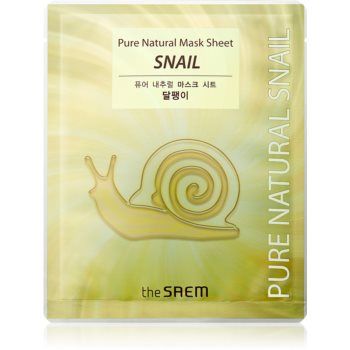 The Saem Pure Natural Snail masca de celule cu efect revitalizant