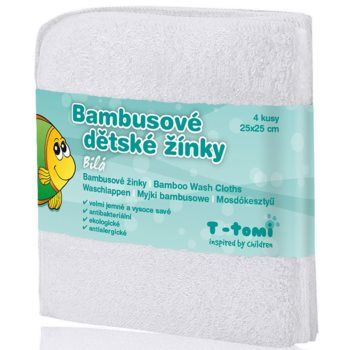 T-TOMI Bamboo Washcloth White Balsam de spalat ieftin