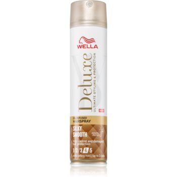 Wella Deluxe Silky Smooth spray pentru regenerarea părului cu fixare foarte puternică