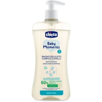 Chicco Baby Moments sampon pentru copii cu o textura usoara de par si de corp