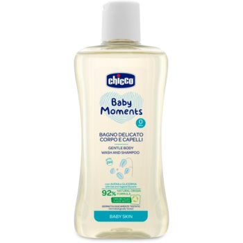 Chicco Baby Moments sampon pentru copii cu o textura usoara de par si de corp