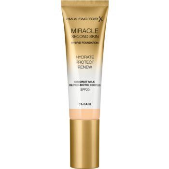 Max Factor Miracle Second Skin fond de ten crema hidratant SPF 20