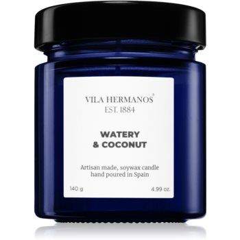 Vila Hermanos Apothecary Cobalt Blue Watery & Coconut lumânare parfumată