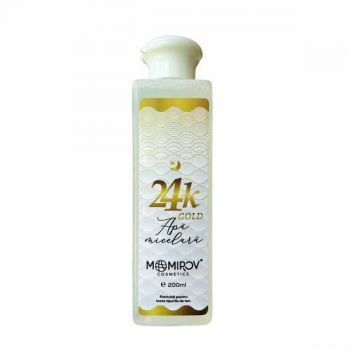 Apă micelară 24K cu aur coloidal și acid hialuronic, 200 ml, Momirov Cosmetics