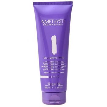 Masca de Par Coloranta - FarmaVita Amethyste Professional Colouring Mask, nuanta Silver, 250 ml