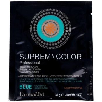 Pudra Decoloranta - FarmaVita Suprema Color Professional Bleaching Powder Blue, 30 g
