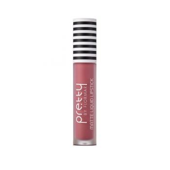 Ruj lichid Pretty by Flormar Matte Natural Rose 014, 6.5ml