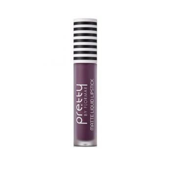 Ruj lichid Pretty by Flormar Matte Real Purple 017, 6.5ml Ruj lichid Pretty by Flormar Matte Real Purple 017, 6.5ml