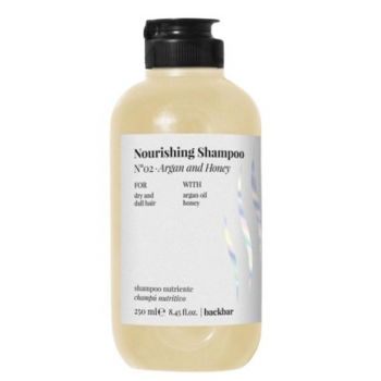 Sampon Nutritiv cu Ulei de Argan si Miere pentru Par Uscat si Tern - FarmaVita Back BarNourshing Shampoo No 02 Argan and Honey for Dry and Dull Hair, 250 ml