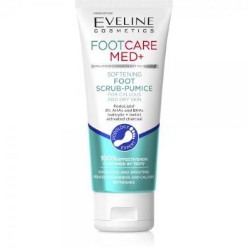 Scrub ponce pentru picioare, Eveline Cosmetics, Food Care Med+, 100 ml