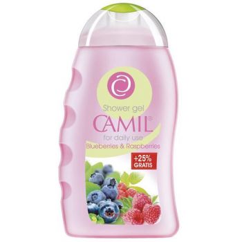 Gel de dus cu afine si zmeura Camil 200ml + 50ml Gratis