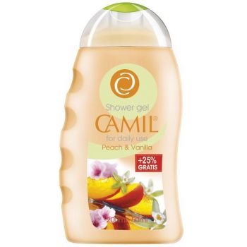 Gel de dus cu piersici si vanilie Camil 200ml + 50ml Gratis