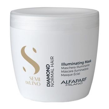 Masca de Stralucire pentru Par Normal - Alfaparf Milano Semi Di Lino Diamond Illuminating Mask, 500ml