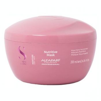 Masca Hidratanta pentru Par Uscat - Alfaparf Milano Semi Di Lino Moisture Nutritive Mask, 200ml