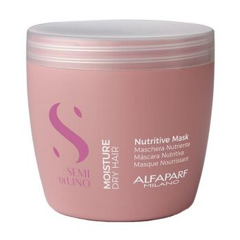 Masca Hidratanta pentru Par Uscat - Alfaparf Milano Semi Di Lino Moisture Nutritive Mask, 500 ml