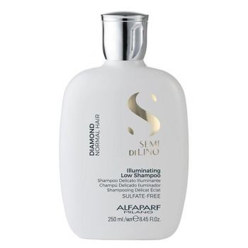 Sampon de Stralucire pentru Par Normal - Alfaparf Milano Semi Di Lino Diamond Illuminating Low Shampoo, 250ml