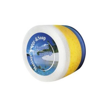 Sapun cu burete Masaj tropical  - Fine Perfumery 70g