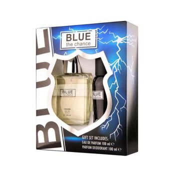 Set cadou barbati Blue the chance SET1154 - Apa de parfum 100 ml + Deodorant 100 ml de firma original