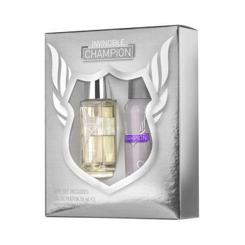 Set cadou barbati Invincible Champion SET1139 - Apa de parfum 50 ml + Deodorant 100 ml ieftin