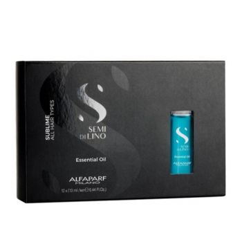 Ulei Esential pentru Stralucire - Alfaparf Milano Semi Di Lino Sublime Essential Oil, 12 fiole x 13 ml