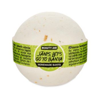 Bila de Baie Efervescenta cu Parfum de Tei, Ulei de Migdale si Vitamina E Janos Le't Go to Banya Homemade Beauty Jar, 150 g