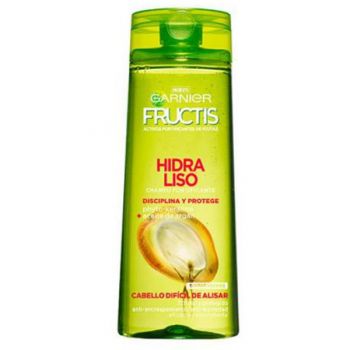 Sampon Hidratant pentru Par Rebel - Garnier Fructis Hidra Liso 72 H Champu Fortificante Disciplina y Protege Cabello Dificil de Alisar, 360 ml