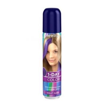 Spray colorant pentru par, fixativ, Venita, 1-Day Color, nr 10, Violet, 50ml