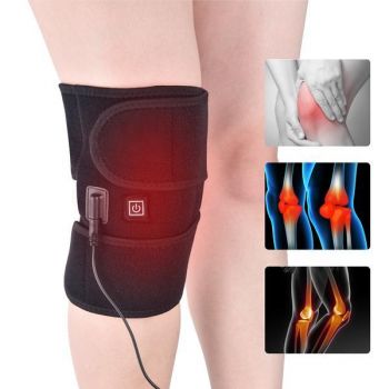 Aparat Tratament Genunchi cu Infrarosu si Masaj, Genunchiera cu Incalzire pentru Dureri Articulare, Incarcare USB, Confortabila, KneeHelp ieftina