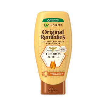 Balsam Reparator cu Miere pentru Par Deteriorat - Garnier Fructis Original Remedies Acondicionador Reparador Tesoros de Miel Cabello Danado, Quebradizo, 250 ml