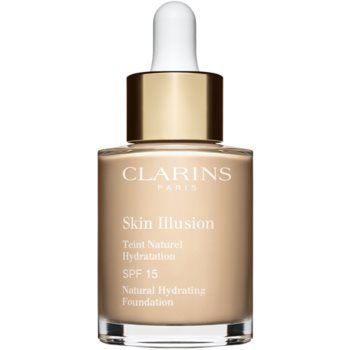 Clarins Skin Illusion Natural Hydrating Foundation makeup radiant cu hidratare SPF 15