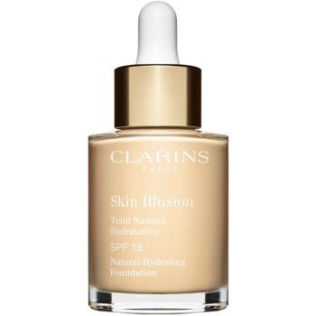 Clarins Skin Illusion Natural Hydrating Foundation makeup radiant cu hidratare SPF 15